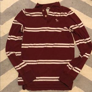 Red longsleeved Abercrombie polo